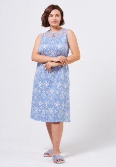 Ночная сорочка женская El Fa Mei, артикул 7042-3 голубой зефир
